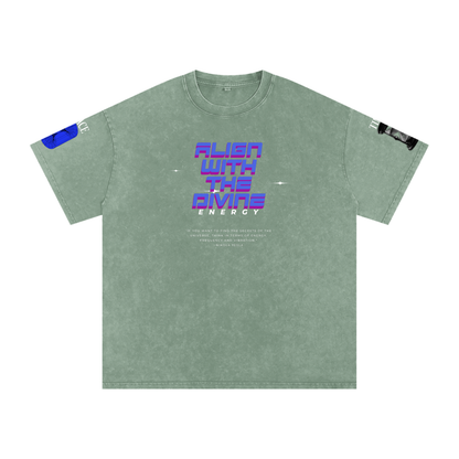 Snow Washed Oversized Cotton T-Shirt