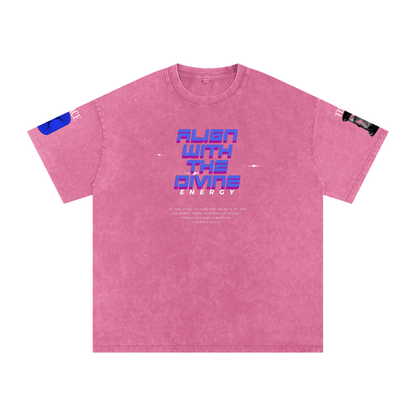 Snow Washed Oversized Cotton T-Shirt