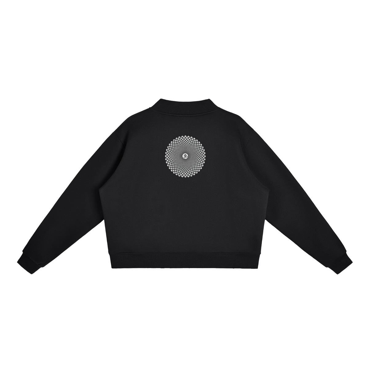 Essential Fleece Mock-Neck Crew Sweatshirt