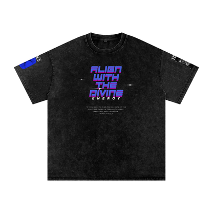 Snow Washed Oversized Cotton T-Shirt