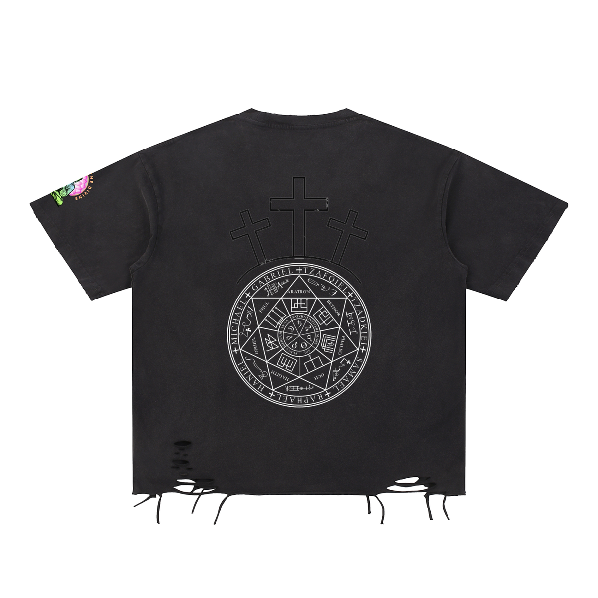 Snow Washed Raw-Hem T-Shirt