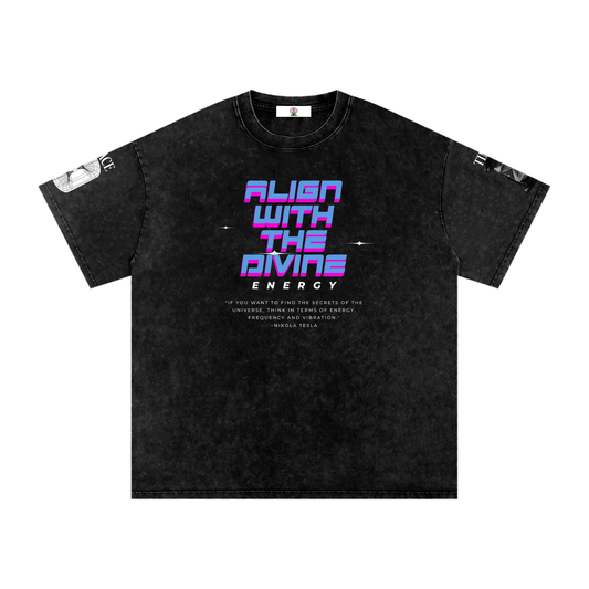 Snow Washed Oversized Cotton T-Shirt