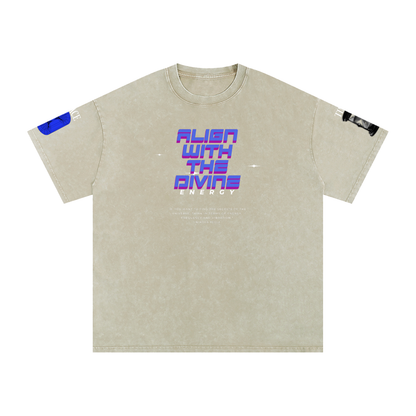 Snow Washed Oversized Cotton T-Shirt