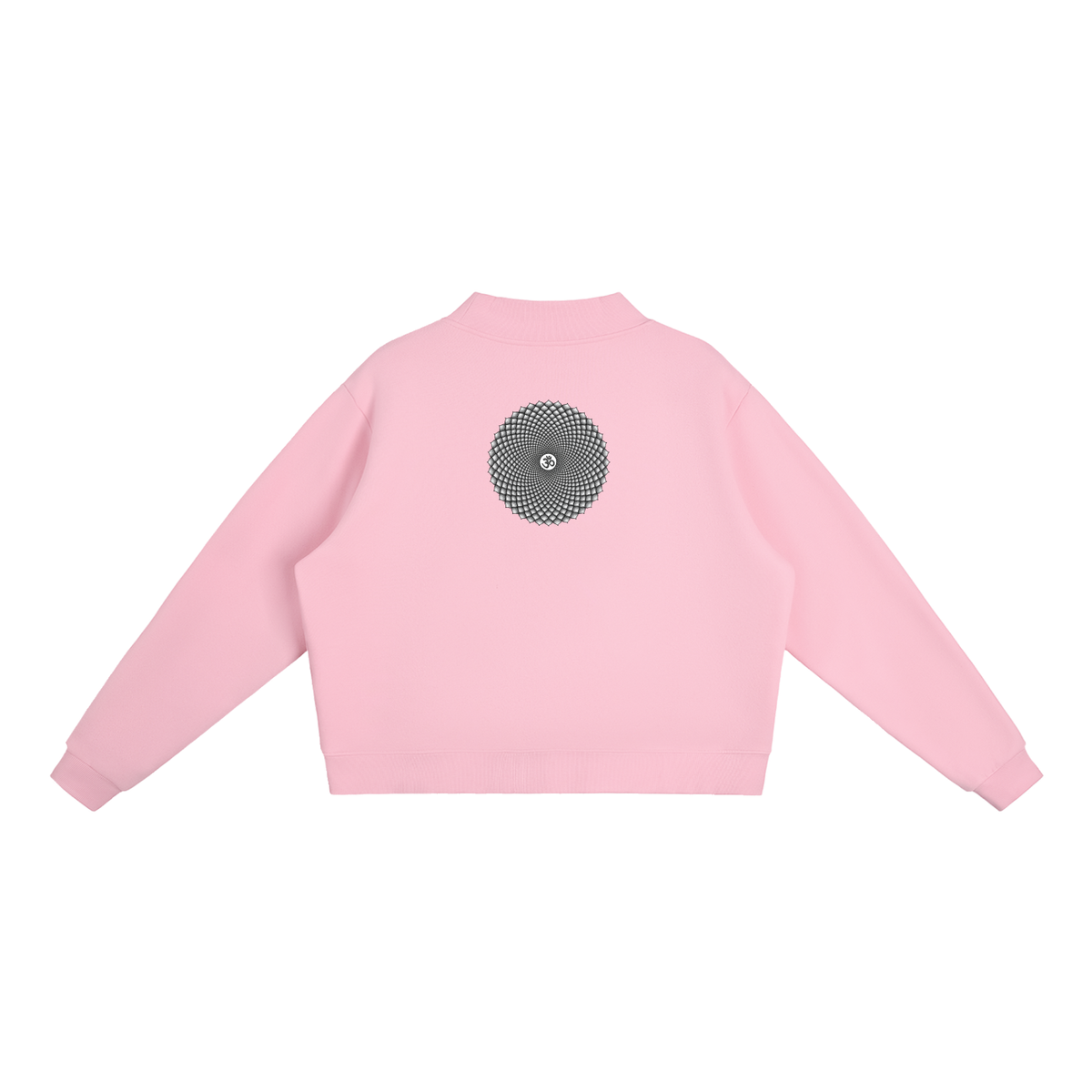 Essential Fleece Mock-Neck Crew Sweatshirt