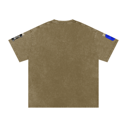 Snow Washed Oversized Cotton T-Shirt