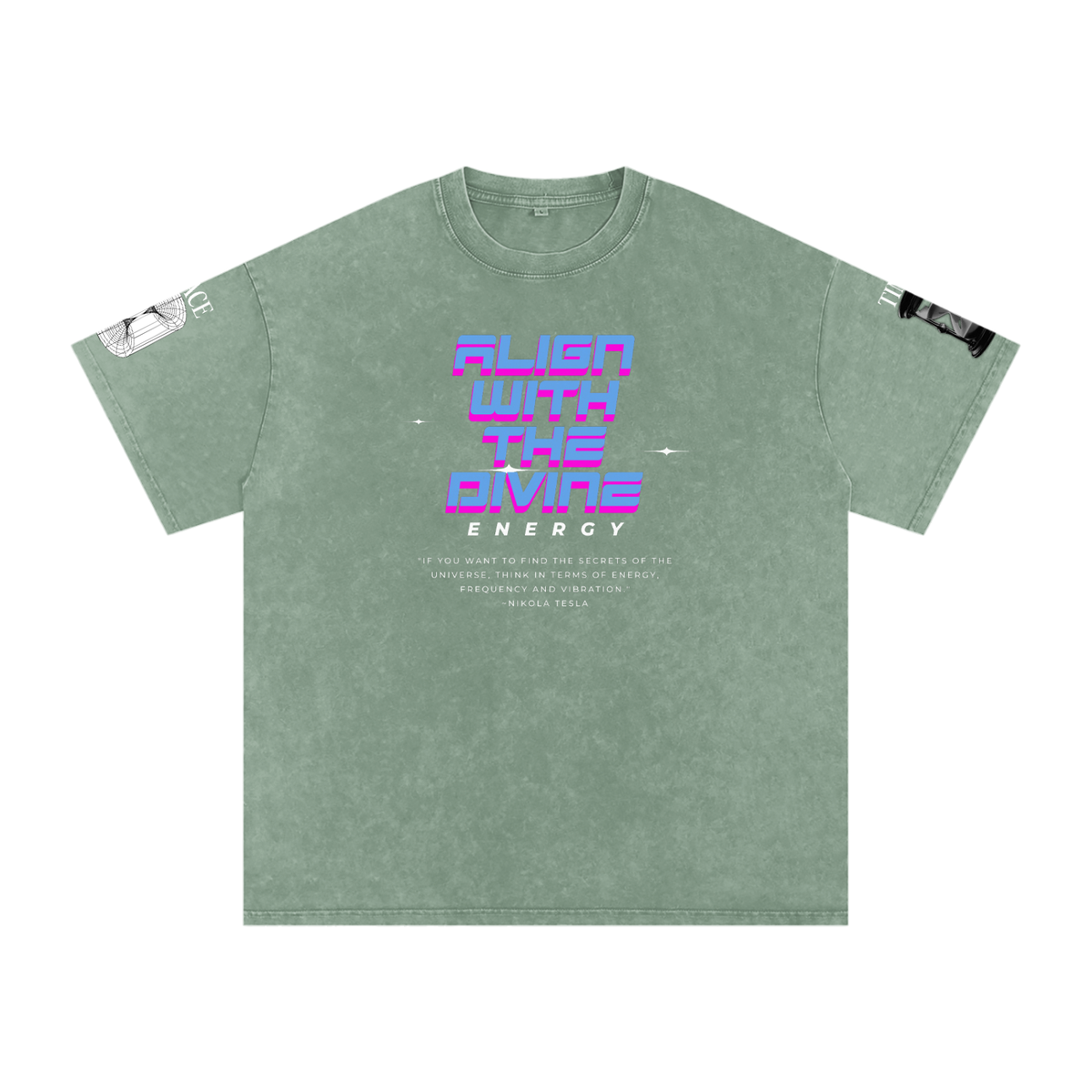 Snow Washed Oversized Cotton T-Shirt