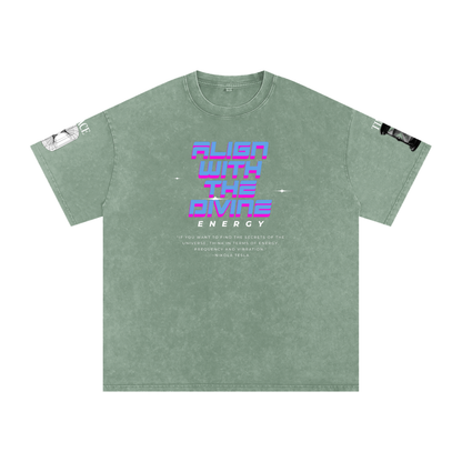 Snow Washed Oversized Cotton T-Shirt