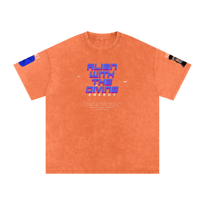 Snow Washed Oversized Cotton T-Shirt