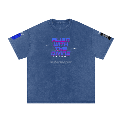 Snow Washed Oversized Cotton T-Shirt