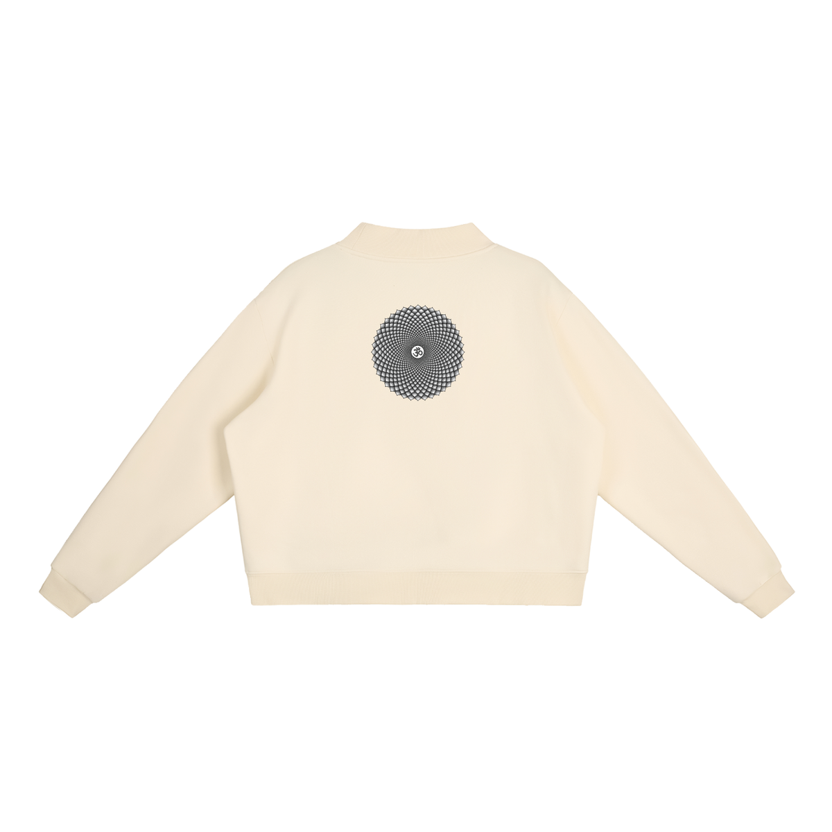 Essential Fleece Mock-Neck Crew Sweatshirt
