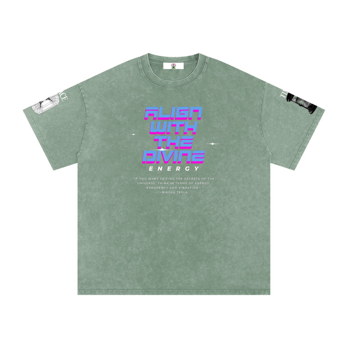 Snow Washed Oversized Cotton T-Shirt